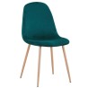 Silla EPOQUE NEW, patas metálicas, terciopelo verde 56