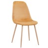 Silla EPOQUE NEW, patas metálicas, terciopelo amarillo mostaza 42