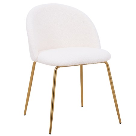 Silla TEDDY, patas doradas, tapizado lana