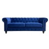 CHESTER PREMIUM sofa, 3 seater, upholstered in navy blue velvet