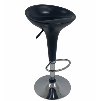Taburete AUSTIN ( M ), cromado, abs negro mate