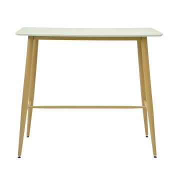 Mesa alta GOBBI, metal, blanca, 120 x 60 cms