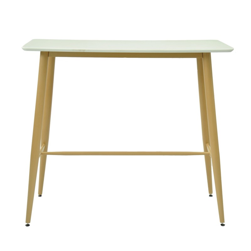 Mesa alta GOBBI, metal, blanca, 120 x 60 cms