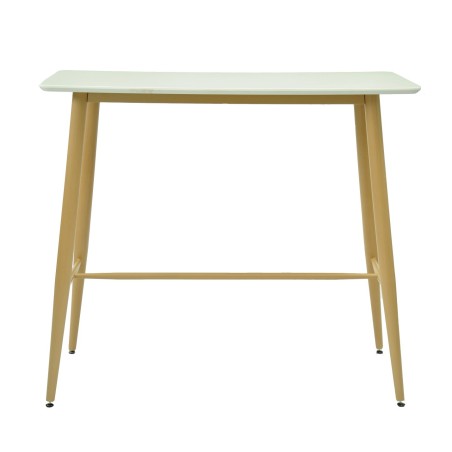 Mesa alta GOBBI, metal, blanca, 120 x 60 cms