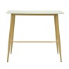 Mesa alta GOBBI, metal, blanca, 120 x 60 cms