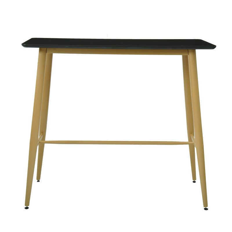 Mesa alta GOBBI, metal, negra, 120 x 60 cms