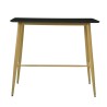 Mesa alta GOBBI, metal, negra, 120 x 60 cms