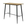 Mesa alta NITRA, metal, tapa DM 6064 vintage, 120 x 60 cms