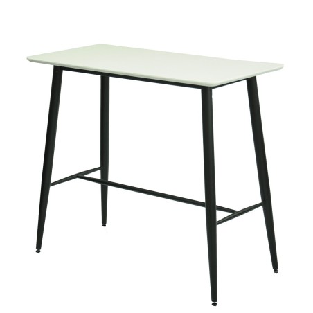 Mesa alta NITRA, metal, tapa blanca, 120 x 60 cms