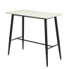 Mesa alta NITRA, metal, tapa blanca, 120 x 60 cms