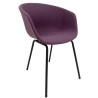 Sillón KIEL, metal, tapizado tejido rosa