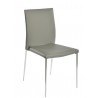 INMA chair, stackable, metal, dark grey synthetic leather