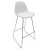 TOW FIBB bar stool, chromed, seat in white color