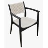 Sillón MILTON, apilable, polipropileno antracita y blanco