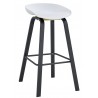 DANTE NEW (SU) bar stool, black metal, white polypropylene