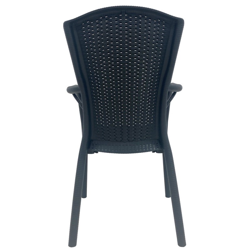 Sillón NESTOR, apilable, polipropileno antracita-2