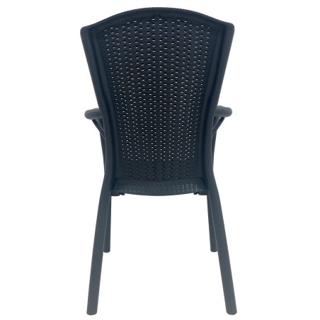 Sillón NESTOR, apilable, polipropileno antracita-2