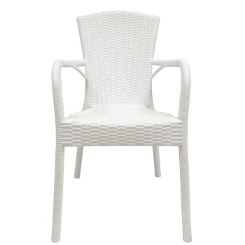 Sillón NESTOR, apilable, polipropileno blanco 2