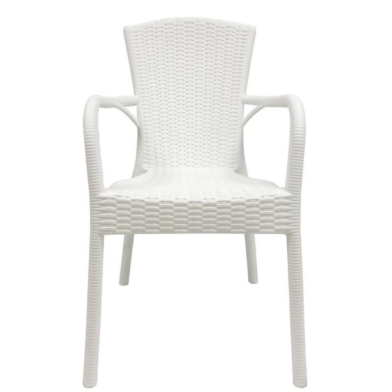 Sillón NESTOR, apilable, polipropileno blanco-0
