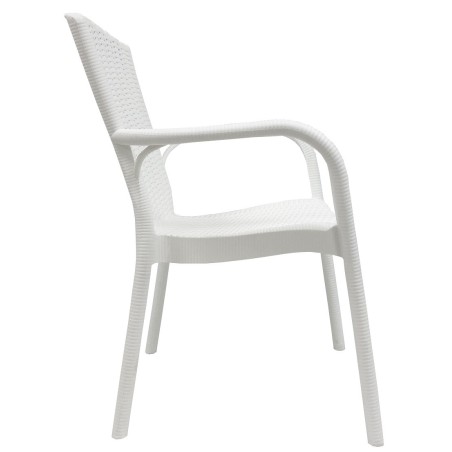 Sillón NESTOR, apilable, polipropileno blanco-1