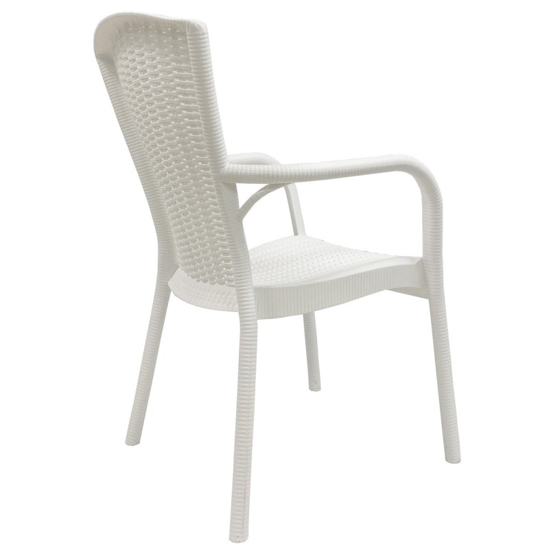 Sillón NESTOR, apilable, polipropileno blanco-2