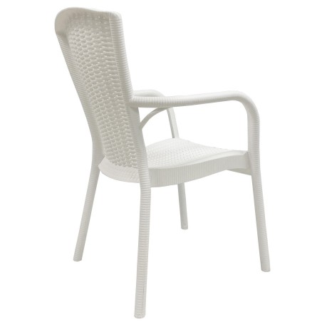 Sillón NESTOR, apilable, polipropileno blanco-2