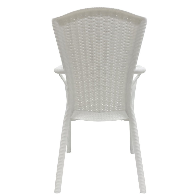 Sillón NESTOR, apilable, polipropileno blanco-3