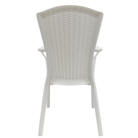 Sillón NESTOR, apilable, polipropileno blanco-3