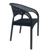 Sillón CALVIN, apilable, polipropileno antracita