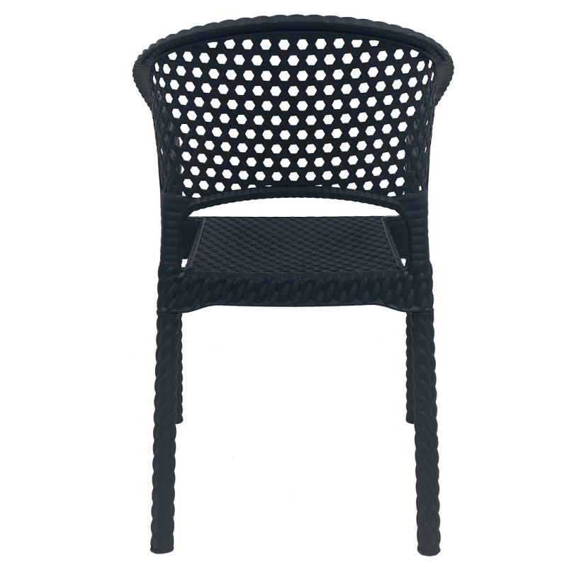 Sillón CALVIN, apilable, polipropileno antracita-1