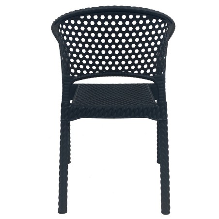 Sillón CALVIN, apilable, polipropileno antracita-1
