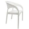 Sillón CALVIN, apilable, polipropileno blanco