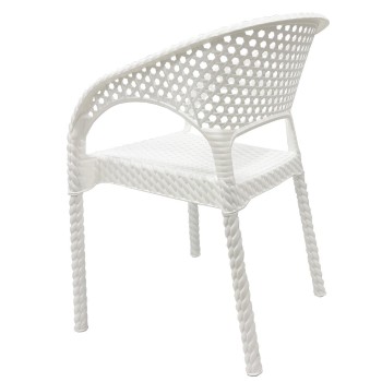 Sillón CALVIN, apilable, polipropileno blanco 2
