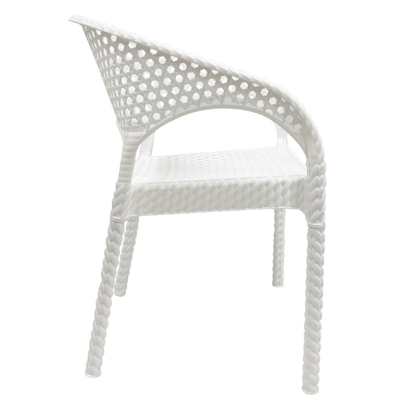 Sillón CALVIN, apilable, polipropileno blanco-1