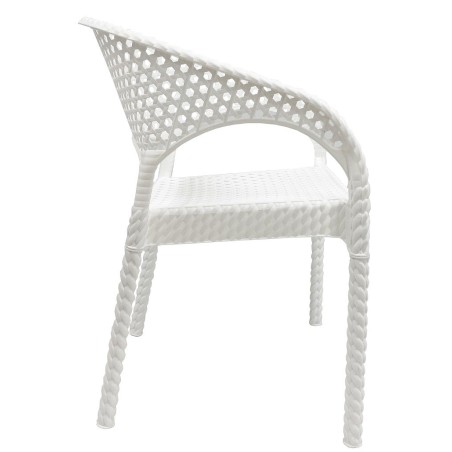 Sillón CALVIN, apilable, polipropileno blanco-1