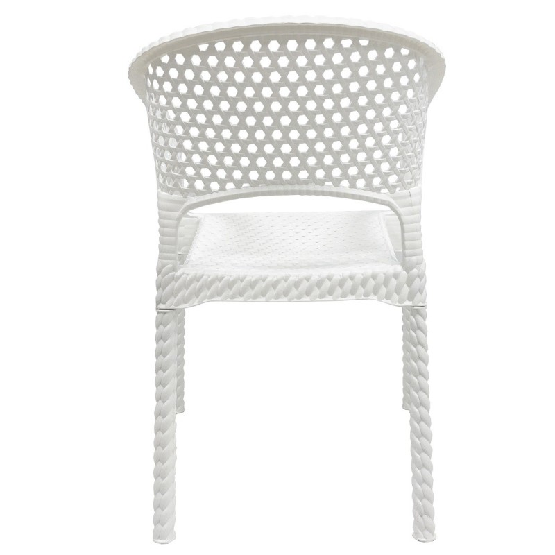 Sillón CALVIN, apilable, polipropileno blanco-2