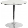 BERNIE 70R table, chromed, tempered glass 70 cms in diameter