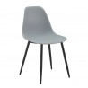 CLUNY chair, black metal, grey polypropylene