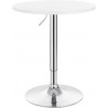 MABEL (TO) table, adjustable, white soft table top, 70 cms in diameter