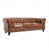 CHESTER sofa, 3 seater, old leather synthetic leather