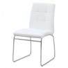 BERTA chair, chromed, white synthetic leather