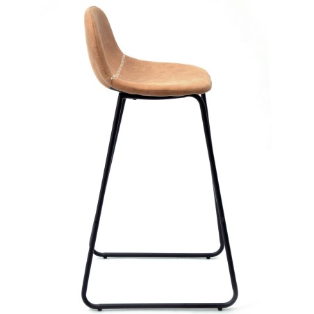 Taburete MOSS NEW, metal, similpiel marrón claro-0