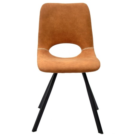 Silla ANTIBES NEW, metal, similpiel marrón claro-1