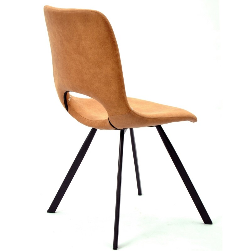 Silla ANTIBES NEW, metal, similpiel marrón claro-2