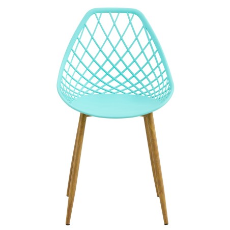 Silla STRAUSS, metal, polipropileno verde pastel-0