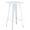 TOL EK LIMITED high table, steel, white, 60x60 cms