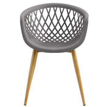 Sillón STRAUSS, metal, polipropileno gris oscuro 2