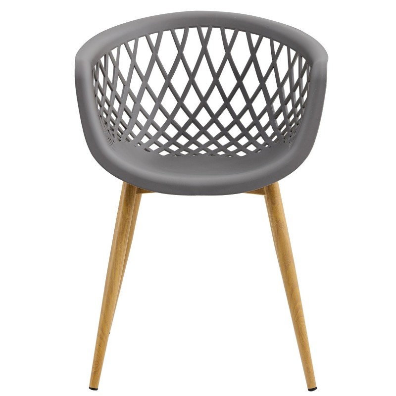 Sillón STRAUSS, metal, polipropileno gris oscuro-0