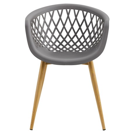 Sillón STRAUSS, metal, polipropileno gris oscuro-0