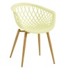 Sillón STRAUSS, metal, polipropileno amarillo pastel
